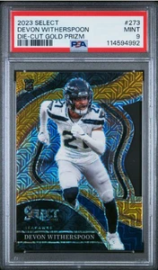Devon Witherspoon 2023 Select Die-Cut Gold Rookie /10 PSA 9 Seahawks #273 - Picture 1 of 2