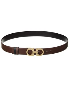 Cinturón de cuero reversible y ajustable Ferragamo Gancini para mujer - Imagen 1 de 7
