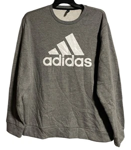 Adidas Golf Logo Crewneck Sweatshirt Herren XL grau Baumwollmischung Freizeit Pullover - Bild 1 von 6