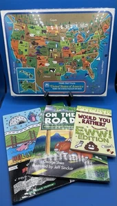 Rompecabezas de mapas con imágenes de colección de Estados Unidos, en el camino, libros para colorear y bromas - Imagen 1 de 12