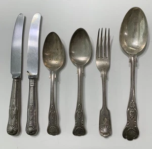 Kings Pattern Flatware Serving Spoon Tablespoons Knives - Picture 1 of 7