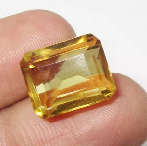 Piedras preciosas sueltas citrino natural certificado de 14,40 quilates Brasi... - Imagen 1 de 3