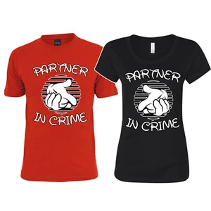 Partner in Crime Matching T shirts Couples Best Friends BFF disney trip gift tee - Picture 1 of 10