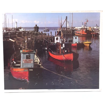 Whitman MOMMARK DENMARK Jigsaw Puzzle Fishing Boats 1200pc Factory Sealed - Image 1 of 4