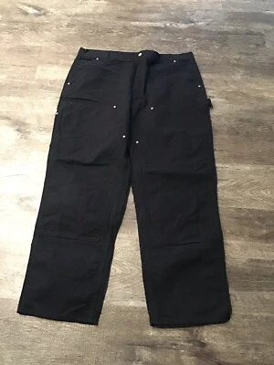 Lot-140Carhartt Made In USA Men's Firm Duck Double-Front Work Pant - Black,   - Image 1 of 4