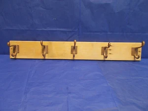 Coat Hangers Wood Brass Vintage 16 (FREE UK POSTAGE) - Picture 1 of 9