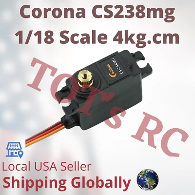 Corona CS238MG Analog Metal Gear Servo 4.0kg Monster Plane Servo Pack 22g 1/18 - Image 1 of 4