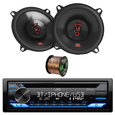 JVC KD-T720BT Single DIN USB Bluetooth CD Receiver, 2x 5.25" 200W Speakers, Wire - Image 1 of 4