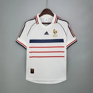 France Zidane #10 World Cup 1998 White Soccer SIZE XL Jersey - Picture 1 of 11
