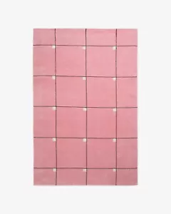 Hand Tufted Modern Solid Pink Color NK Woolen Rug For Bedroom Living Room Rug - Picture 1 of 7