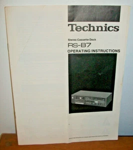 Original Bedienungsanleitung Handbuch für Technics RS-B7 Cassette Tape Deck - Bild 1 von 2