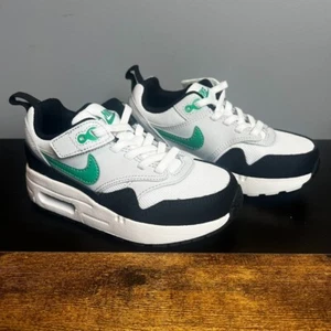 Nike Air Max 1 EasyOn White Stadium Green Sneakers Size 10c DZ3308-108 - Picture 1 of 10
