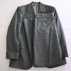 NEW Deadstock Vtg 43R 44R 36 Gray Glenn Check Linen Mens Jacket Pants Suit - Picture 1 of 24