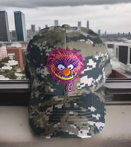 Animal The Muppets Sesame Street Drummer Green Camo Cap Adult Adjustable. New - Picture 1 of 4