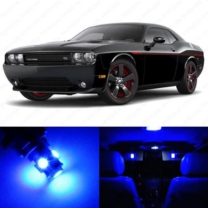Paquete de 11 luces interiores LED azules para Dodge Challenger 2008-2014 + herramienta - Imagen 1 de 7