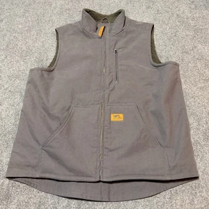 NEW Wells Lamont Vest Mens Medium Grey Lined Fleece Full Zip Pockets Outdoor - Picture 1 of 12