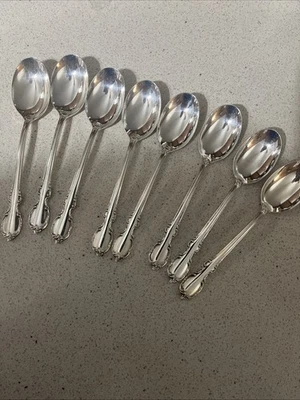 "Ocho cucharaditas Roger's Bros Reflection 6"" plateadas 1959" Foto 1 de 4