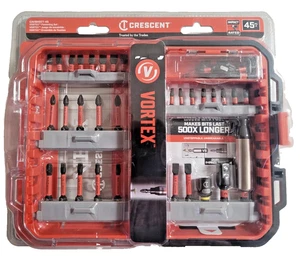 Crescent CAVBHSET-45 Vortex Bit Holder Kit 45 PC Fastening Screwdriver Bits - Picture 1 of 5