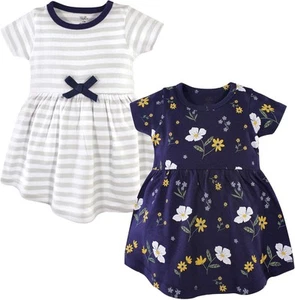 Hudson Baby Girls' Cotton Dresses 5T, Night Blooms  - Picture 1 of 2