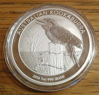 KOOKABURRA 2016 - 1 Oz (Unze) Silber 999 - Australien Perth Mint - In Kapsel - Bild 1 von 2