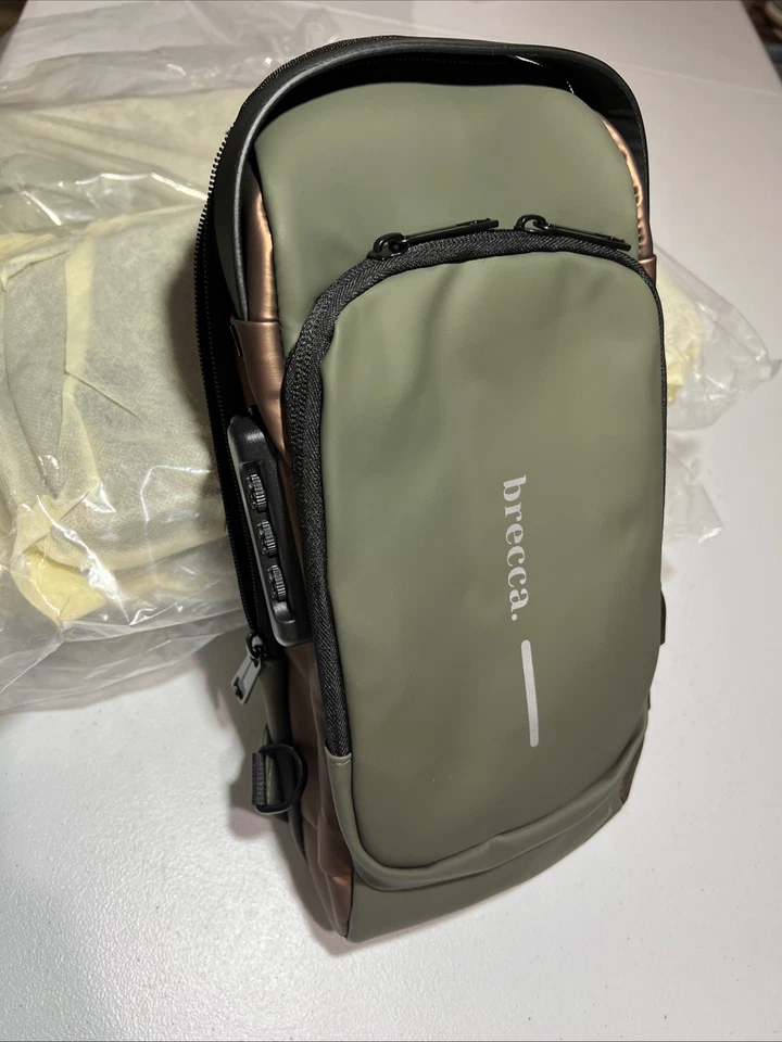 Bolso de hombro antirrobo deportivo con eslinga de carga USB, bolsa de mensajero impermeable Foto 1 de 4