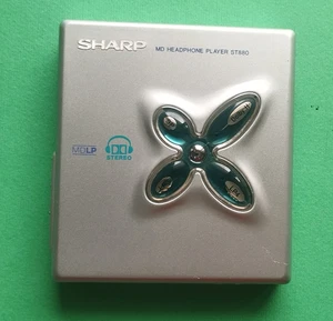 Sharp MDJ MD-ST880 Silver MDLP Minidisc Player -  No Battery Cover Used - Picture 1 of 8