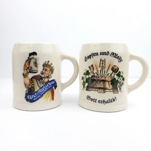 Gambrinus König des Bieres & Hopfen und Malz - Gott erhalt´s! - Zwei Bierkrüge - Bild 1 von 5