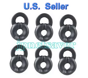 6 pcs Medium Black Universal Earbuds for Motorola HX-550 HX550 Bluetooth EarTip - Picture 1 of 1