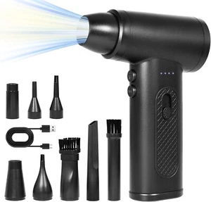 Compressed Air Duster, 130000RPM Electric Air Duster with LED Lighting,Rechargea - Picture 1 of 6