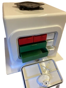 GRP Boat Seat Box, Tackle Box with door & 360° swivel - Picture 1 of 7