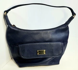 Tommy Hilfiger Navy Blue Messenger HandBag Purse Zip Closure Outer PocketRN77806 - Picture 1 of 12