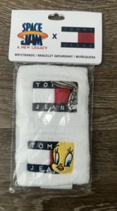 Tommy Hilfiger X Space Jam Muñequeras Gimnasio Bugs Bunny Piolín Blanco 1 Par - Imagen 1 de 2