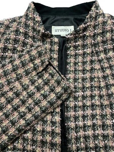 Studio One Women’s Professional Blazer Pink Brown Black and Cream Colors Size 14 - Picture 1 of 8