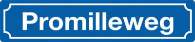 BFB GMBH PROMILLEWEG Straßenschild Magnet aus Blech 16x3,5 cm STR-M 2