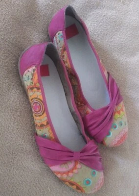 Ladies Reiker Flat Shoes 8.5 (40) Pink Multi Color Foto 1 de 4
