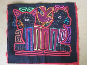 Kuna Native Handstich Panama Mola E1276 Pony Paar - Bild 1 von 3