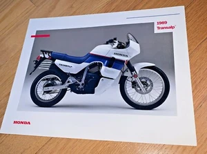 Vintage HONDA 1989 TRANSALP MOTORCYCLE Brochure / Spec Sheet - Picture 1 of 2