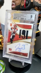 2020 JOE BURROW IMMACULATE COLLECTION RPA ON-CARD #1 SSP BGS 9/10 AUTO POP 1 - Picture 1 of 7