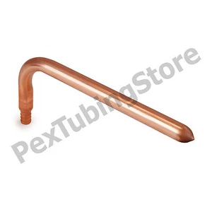 Copper Stub Out Elbow for 1/2" PEX Tubing, 3-1/2" x 8" - Picture 1 of 2