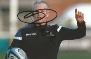 NEWCASTLE FALCONS RUGBY UNION: DAVE WALDER SIGNED 6x4 ACTION PHOTO+COA - Picture 1 of 1