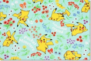 Pocket Monster Pokemon Pikachu Character Fabric made in Korea by the Half Yard - Picture 1 of 7