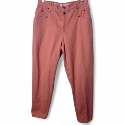 Pantalones de mezclilla para mujer Zena vintage cintura alta mamá cónicos Sherbert frambuesa años 90 talla 12 Foto 1 de 4