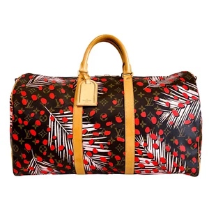 LOUIS VUITTON Monogram Jungle Dots Keepall Bandoulière 50 Sugar Pink Poppy - Picture 1 of 21