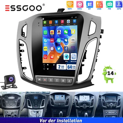 Für Ford Focus MK3 2012-2018 Autoradio Android 14 CarPlay 64G GPS Navi WIFI +Kam - Bild 1 von 4