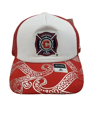 MUJER ADIDAS CHICAGO FIRE TRUCKER GORRA SNAPBACK GORRA Gorra Sombrero MLS ROJO/BLANCO NUEVO Foto 1 de 4