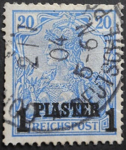 Deutsche Postämter in der Türkei 1900 ein Piaster mit einem Konstantinopelstempel - Bild 1 von 1