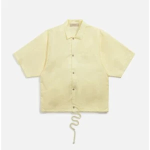 NWT Fear of God Essentials Kids 10 Short-Sleeve Nylon Shirt Jacket Canary Yellow - Picture 1 of 10
