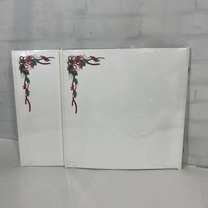 Creative Memories Old 12x12 White Holiday Pages Holly 10 Sheets Total NEW RARE - Picture 1 of 5