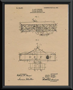1903 Wright Brothers Flying Machine Reimpresión en papel de 100 años *P038 - Imagen 1 de 1