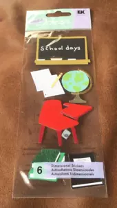 JOLEE'S 3D Embellishment Stickers SCHOOL COLLEGE LIFE - Picture 1 of 1